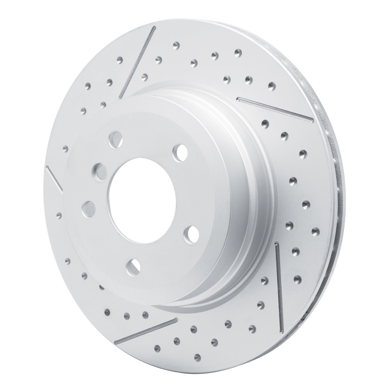 BMW 135IS Brake Rotor (1) - Rear - R1 Concepts - GeoSPEC Coated Rotor - Dimpled and Slotted - 2013